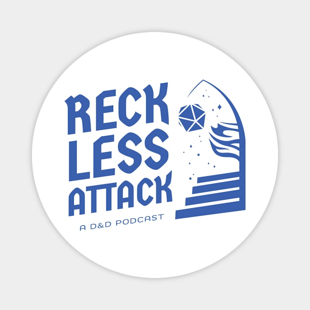 Reckless Attack Podcast Main Logo Cobalt Magnet by Reckless Attack